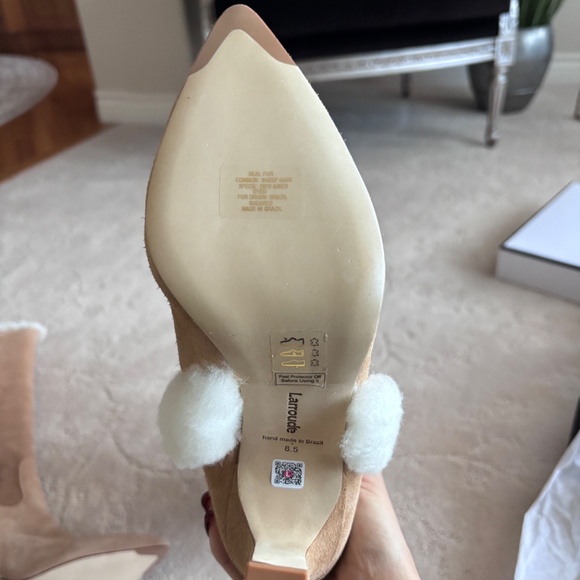 Cindy Hi Faux Fur Boot In Peanut Suede and Natural Shearling -Size 8.5 - Picture 6 of 11